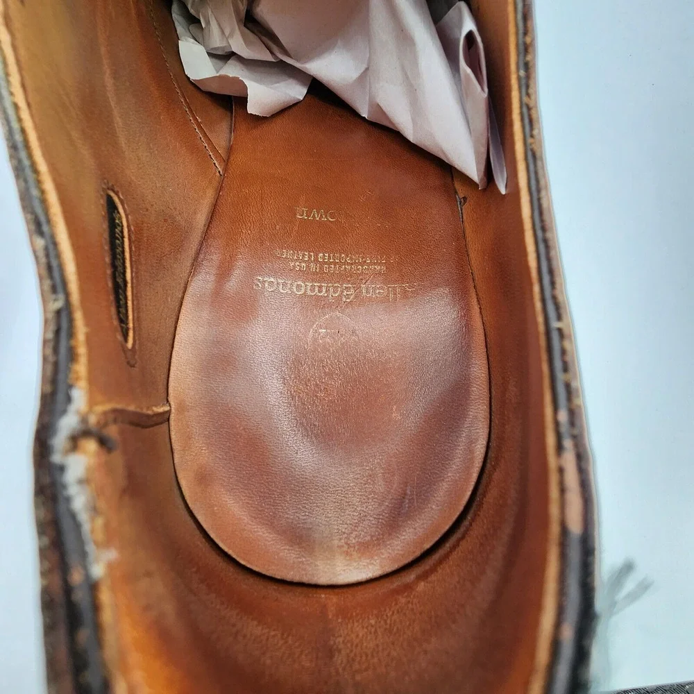 Allen Edmonds Yorktown‎ Derby Shoes Mens 9.5 D Cap Toe Made USA Leather Soles
